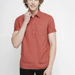 Produkt By Jack & Jones Red Cotton Slim Fit Shirt-image-46