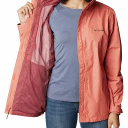 Columbia Orange Hooded Raincoat Jacket image 5