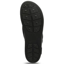 Elle Women's Black Thong Wedges image 5