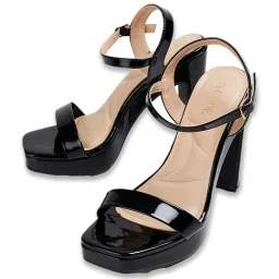 Code by Lifestyle Women's Black Ankle Strap Sandals image 5