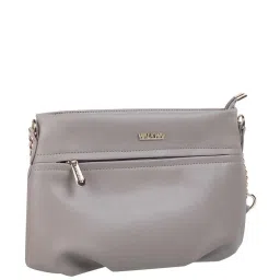 Walkway Beige Synthetic Solid Sling Handbag image 5