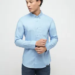 Produkt By Jack & Jones Light Blue Cotton Slim Fit Shirt-image-59