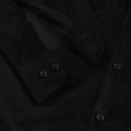 Thomas Scott Black Slim Fit Textured Casual Shirt image 5