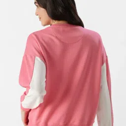 The Souled Store Pink Cotton Printed Sweatshirt image 2
