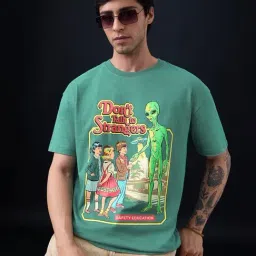 The Souled Store Steven Rhodes Don't Talk To Strangers Oversized T-Shirt-picture-10