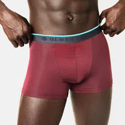OLWEN Pack Of 2 Mid-Rise Trunks MD-BF-PO2-Wine Noir-Pebble-S-Wine Noir & Pebble image 3