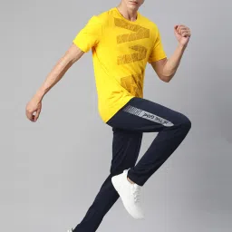 ALCIS Black Regular Fit Printed Sports Trackpants image 5