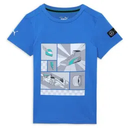 Puma Kids Mercedes-AMG Petronas Motorsport Ultra Blue Cotton Printed T-Shirt-picture-16