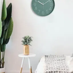 Random Green Plastic Round Wall Clock image 2