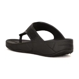 Bata Women's Black Thongs Sandals image 5