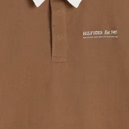 TOMMY HILFIGER Boys Brown Cotton Others Polo T-Shirt image 3