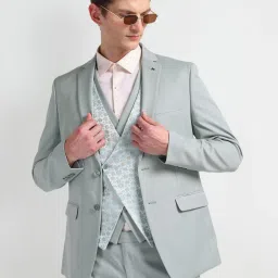 Arrow Green Regular Fit Three Piece Suit image 5