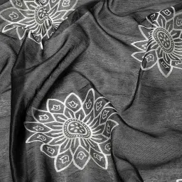 Silk Land Grey Woven Saree With Unstitched Blouse image 5