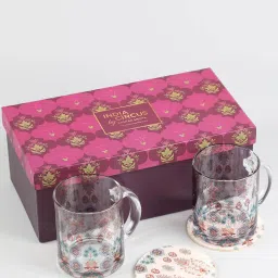 india circus by krsnaa mehta India Circus By Krshna Mehta Multi Printed Coasters with Mugs image 5