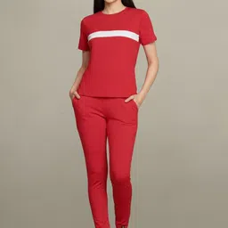 Moda Rapido Women Colourblocked Night suit-image-61