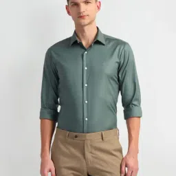 arrow new york Arrow Newyork Green Cotton Slim Fit Shirt-picture-29