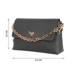 Baggit Black Solid Small Cross Body Bag image 5