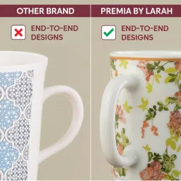 Larah by Borosil White Opalware Amora Tea/Coffee Cup & Saucer Set image 5