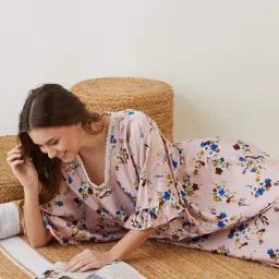 The Kaftan Company Pink Printed Kaftan image 5