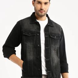 showoffff SHOWOFF Charcoal Slim Fit Denim Jacket-picture-22