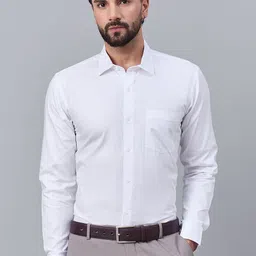 Putra Men Standard Slim Fit Textured Spread Collar Cotton Casual Shirt-picture-16