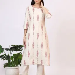 W Beige Embroidered Kurta-picture-14