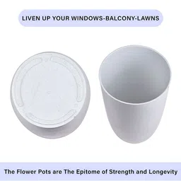 RUBOXA Marble Emerald 6-Pcs White UV-ProtectedPlanters image 4