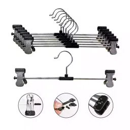 Generic Clip Hanger08 Stainless Steel 7x6 cm Polished Adjustable Non Slip Clips Pack of 20 Pcs image 2