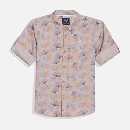 Allen Solly Junior Boys Spread Collar Floral Printed Cotton Casual Shirt-picture-55