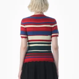 Only Red Viscose Colourblocked Top image 2