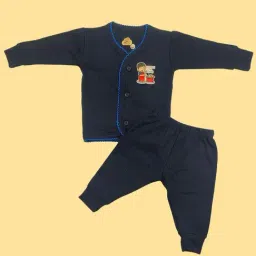 LUX Inferno Kids Maroon & Navy Printed Full Sleeves Thermal Set(Pack of 2) image 3