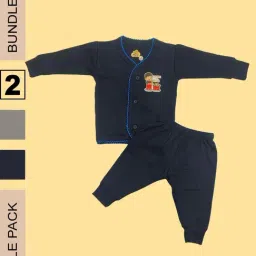 LUX Inferno Kids Grey & Navy Printed Full Sleeves Thermal Set(Pack of 2)-picture-20