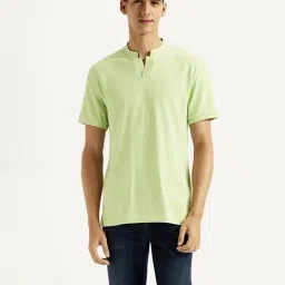 Levi's Light Green Cotton Slim Fit T-Shirt-picture-23