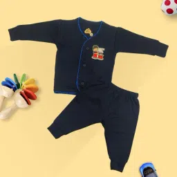 LUX Inferno Kids Grey & Navy Printed Full Sleeves Thermal Set(Pack of 2) image 2