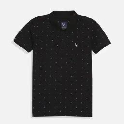 Allen Solly Junior Boys Black Printed Polo T-Shirt-picture-37
