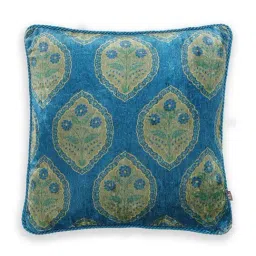 Pure Home and Living Motif Blue Velvet Standard Cushion Covers-picture-18