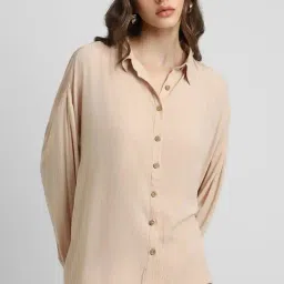 Forever 21 Beige Relaxed Fit Shirt-image-72