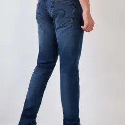 Spykar Dark Blue Cotton Regular Fit Jeans image 2