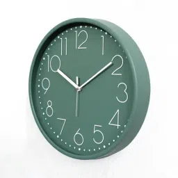 Random Green Plastic Round Wall Clock image 4