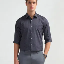 Arrow Purple Cotton Regular Fit Printed Shirt image 4