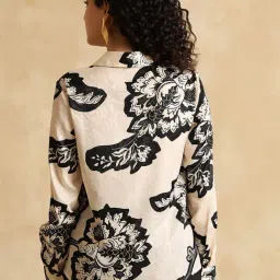 Kazo Black Multi Relaxed Fit Blaire Shirt image 2