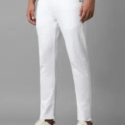 Louis Philippe White Cotton Regular Fit Jeans image 3
