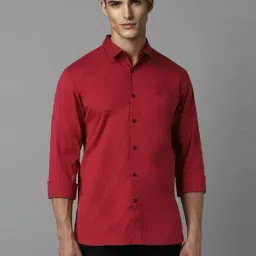 Louis Philippe Sport Scarlet Cotton Slim Fit Shirt-image-79