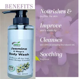 Elecsera Jasmine & Mogra Body Wash For Hydration - 200 ml image 4