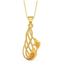 Joyalukkas Gold 22k Sprinkling Creeping Leaves Casual Pendants for Women-picture-11
