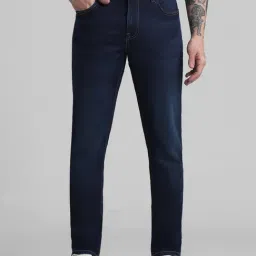 Jack & Jones Dark Blue Cotton Slim Fit Jeans-picture-24