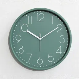 Random Green Plastic Round Wall Clock image 3