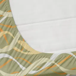 VOMZER Multicoloured Geometric 210 TC King Bedsheet with 2 Pillow Covers image 3