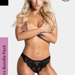 LoveAasan Women Mid-Rise Lace Nylon Thongs-image-19