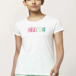 Ajile by Pantaloons Off-White Cotton Graphic Print Sports T-Shirt-picture-26